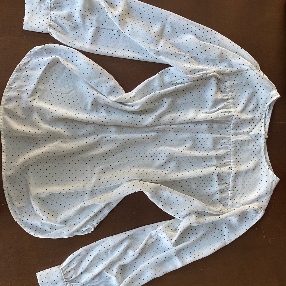 White Polka Dot Blouse